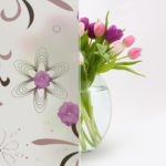 purple floral glass film in chennai