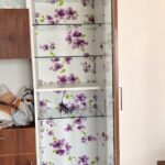 Frosted glass pattern leaves